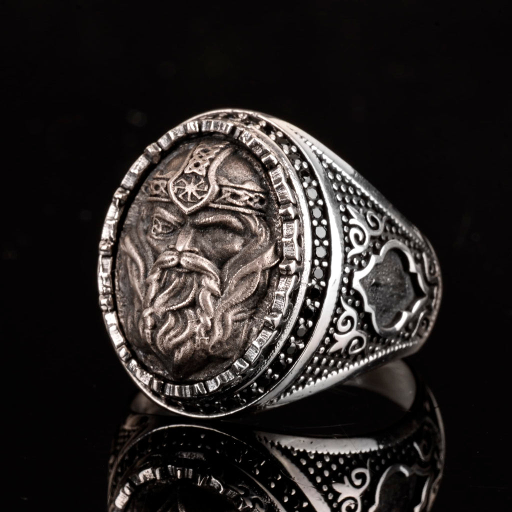 925 Sterling Silver Men's Viking Warrior Ring - Bold and Historical Design, Suitable for Daily Wear and Special Occasions — 4