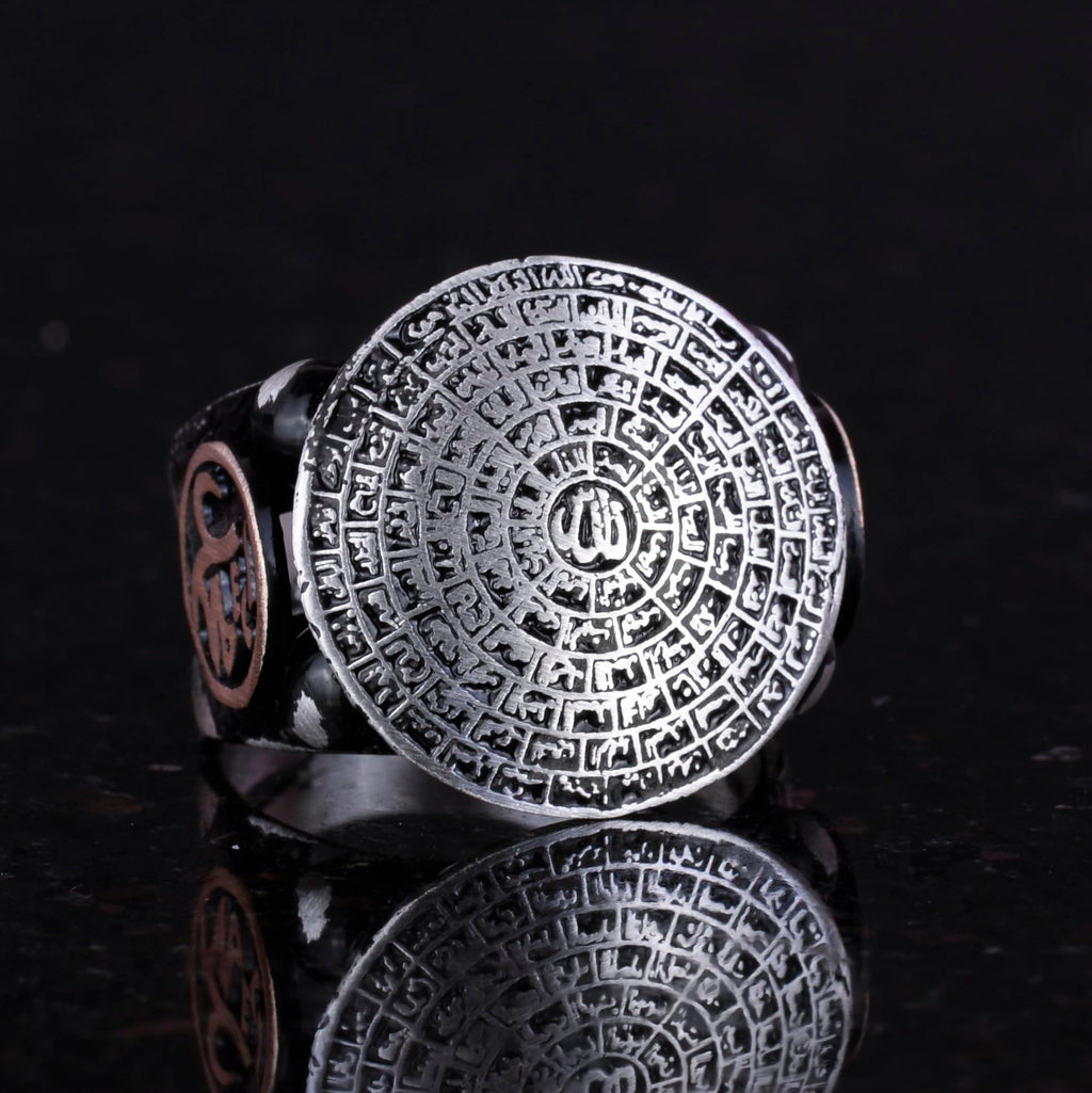 925 Sterling Silver Men's Ring, Muslim Ring, Esmaul Husna Ring (Model-2) — 4