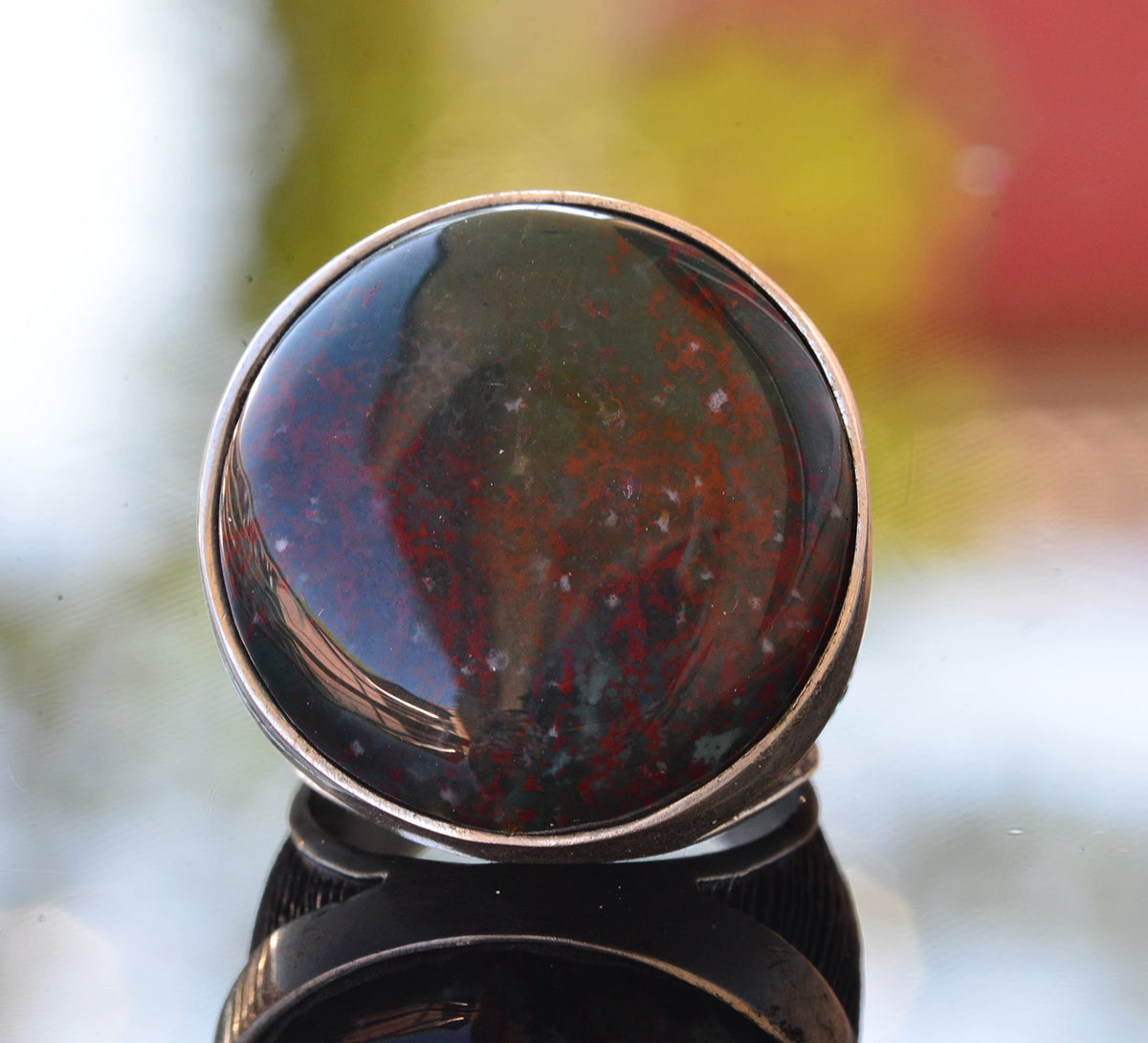 Natural Blood Stone Ring — 5