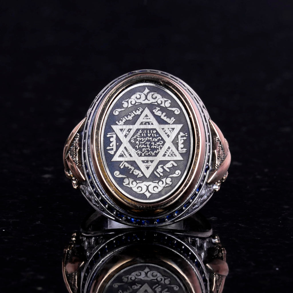 925 Sterling Silver Star of David Men's Ring — 6