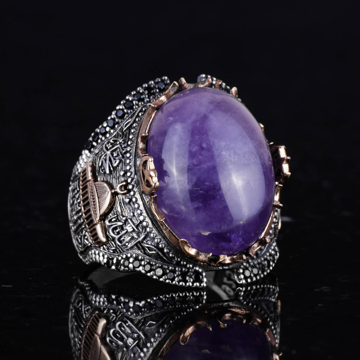 Natural Amethyst Stone Ring (Model-4) — 5