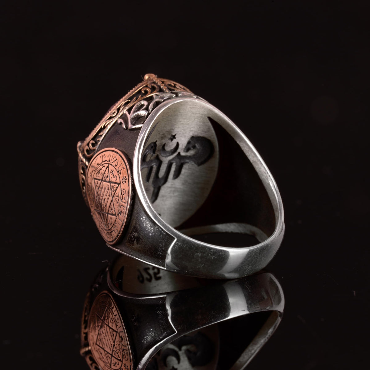 Natural Red Agate Stone Ring - 925 Sterling Silver Ring — 7