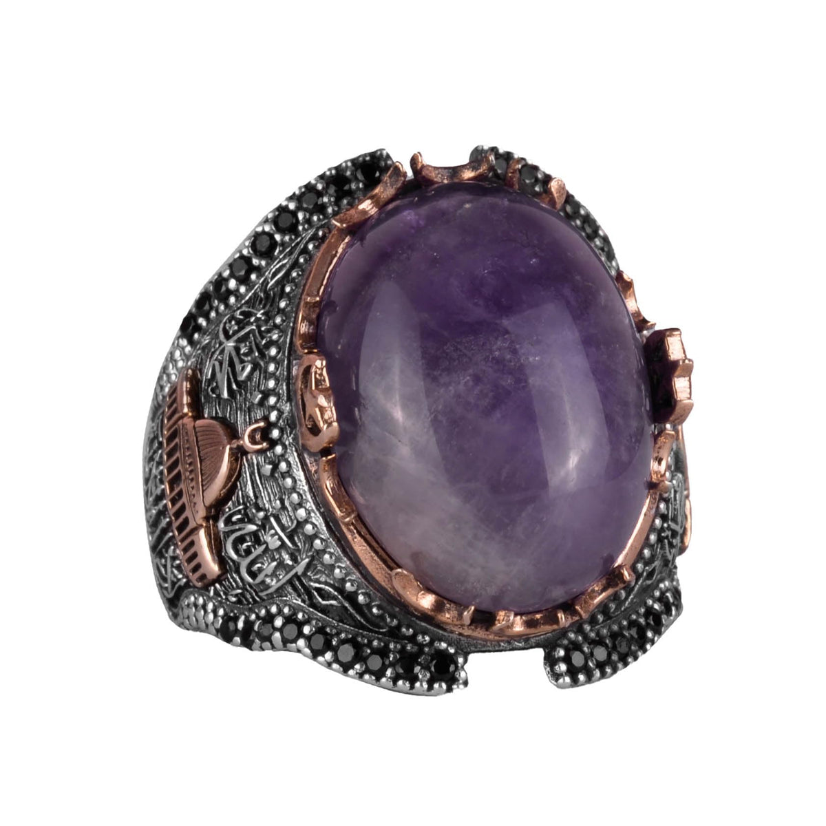 Natural Amethyst Stone Ring (Model-4)