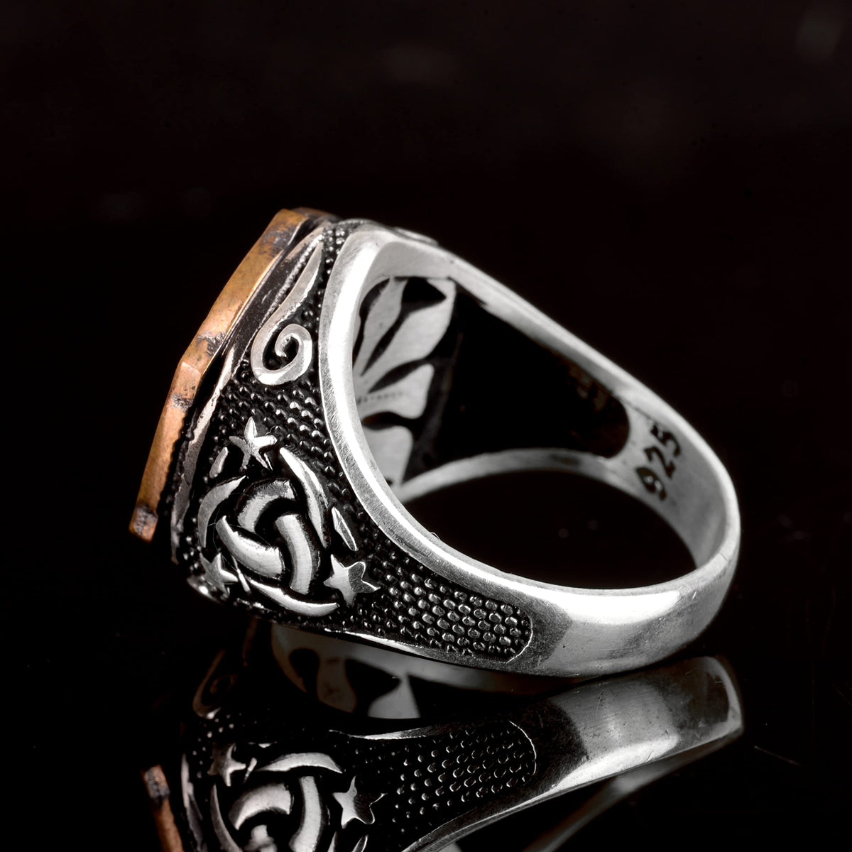 Islamic Solomon Talisman Ring, Silver Talisman Ring, 925 Sterling Silver Men's Ring, Big Ring — 7