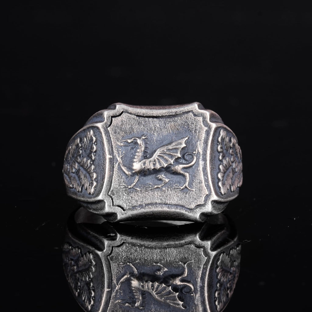 KAMBO Dragon Designed 925 Sterling Silver Men's Ring – Handmade Vintage Style Legendary Ring — 4