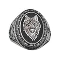 Silver Unisex Ring - White Wolf Design - Symbol of Strength and Loyalty - Handmade Vintage Ring