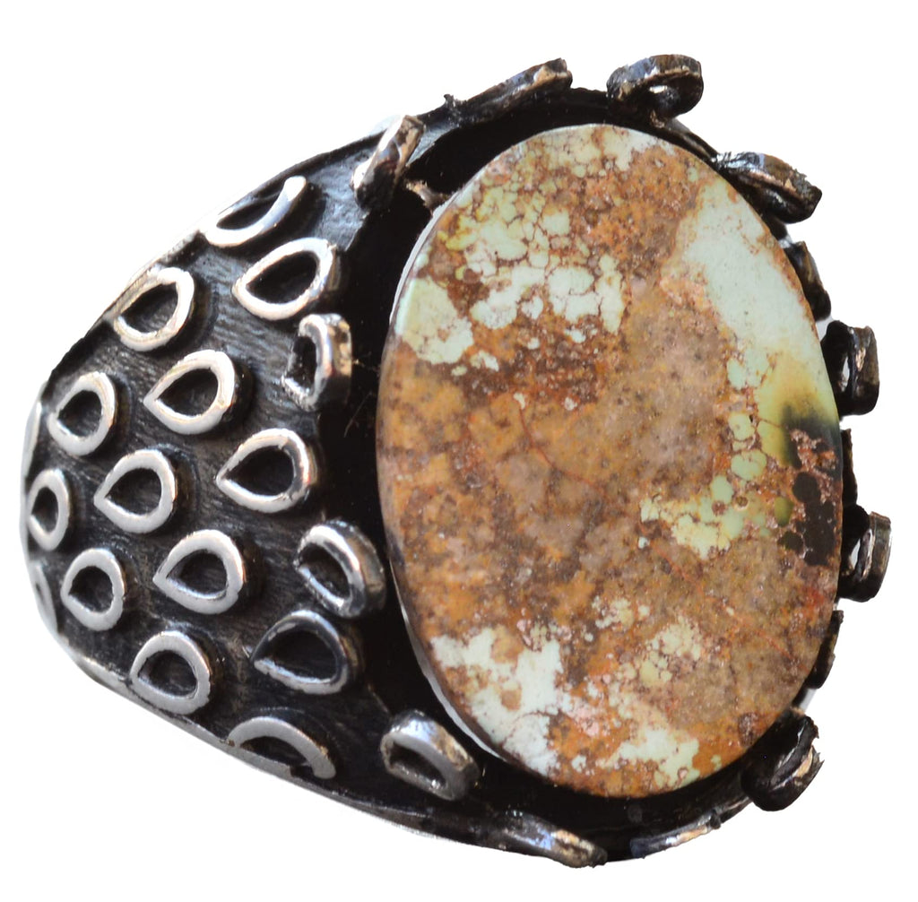 Real Arizona Turquoise Stone Ring - Silver Ring