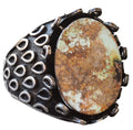 Real Arizona Turquoise Stone Ring - Silver Ring