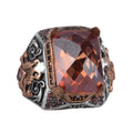 925 Sterling Silver Handmade Stone Ring (Synthetic Sultanit Stone)