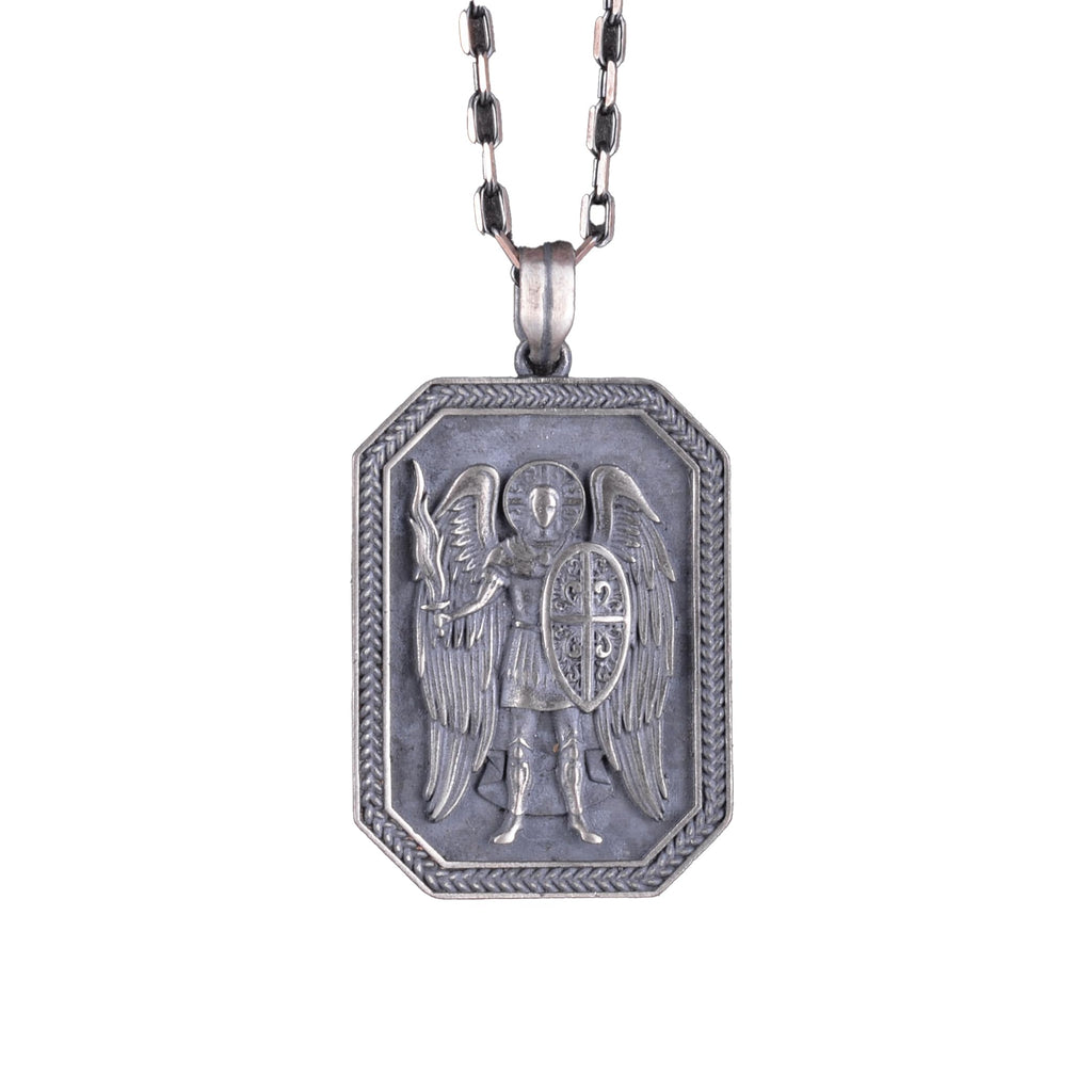 Angel Gabriel Necklace - 925 Sterling Silver Gothic Necklace