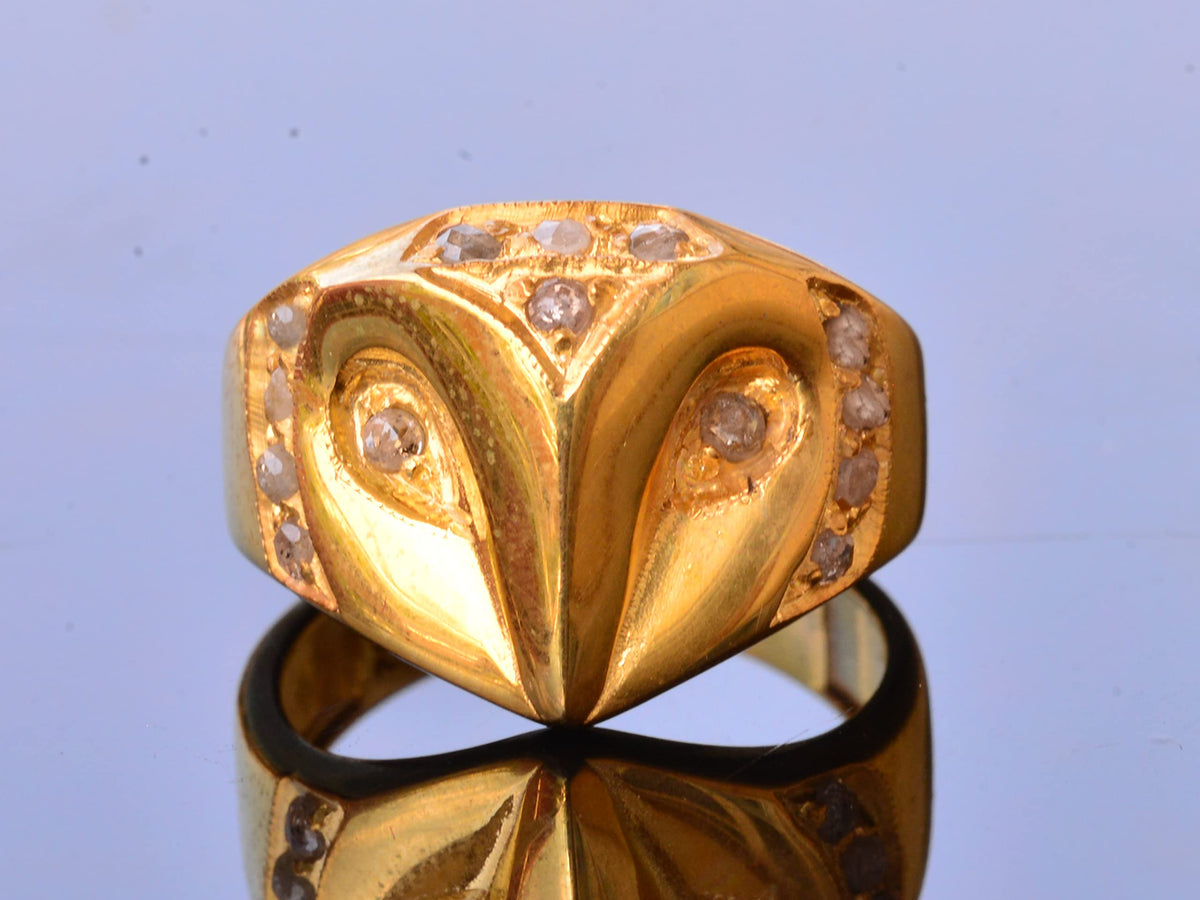 Diamond Stone Owl Ring — 5