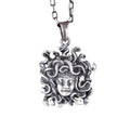 925 Sterling Silver Medusa Necklace, Mythological Gorgon Necklace, Handcrafted Silver Jewelry