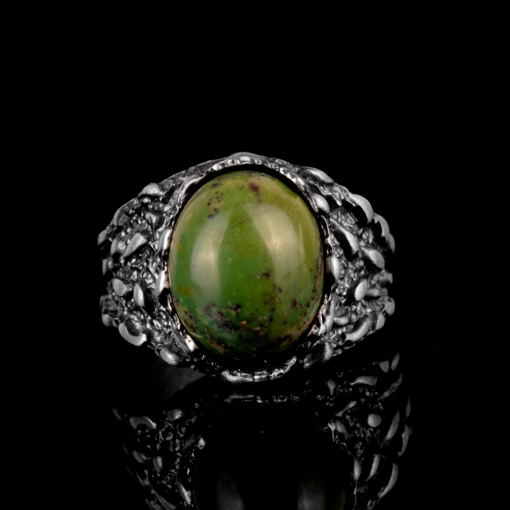 Natural Arizona Turquoise Stone Ring (Model-11) — 2