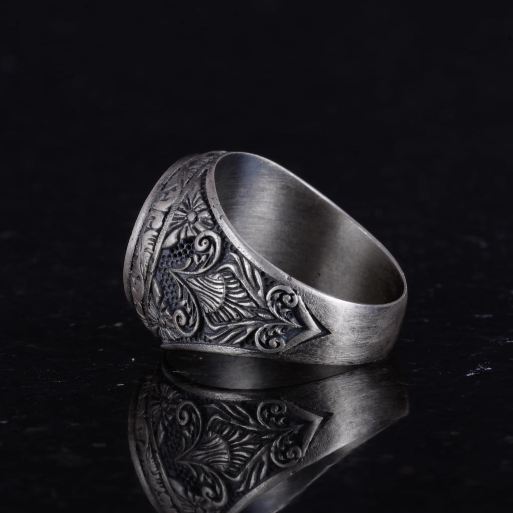 Cross Ring - Men's 925 Sterling Silver Christian Ring - Jesus Ring — 7