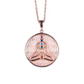 925 Sterling Silver Chakra Necklace, Rose Gold Plated