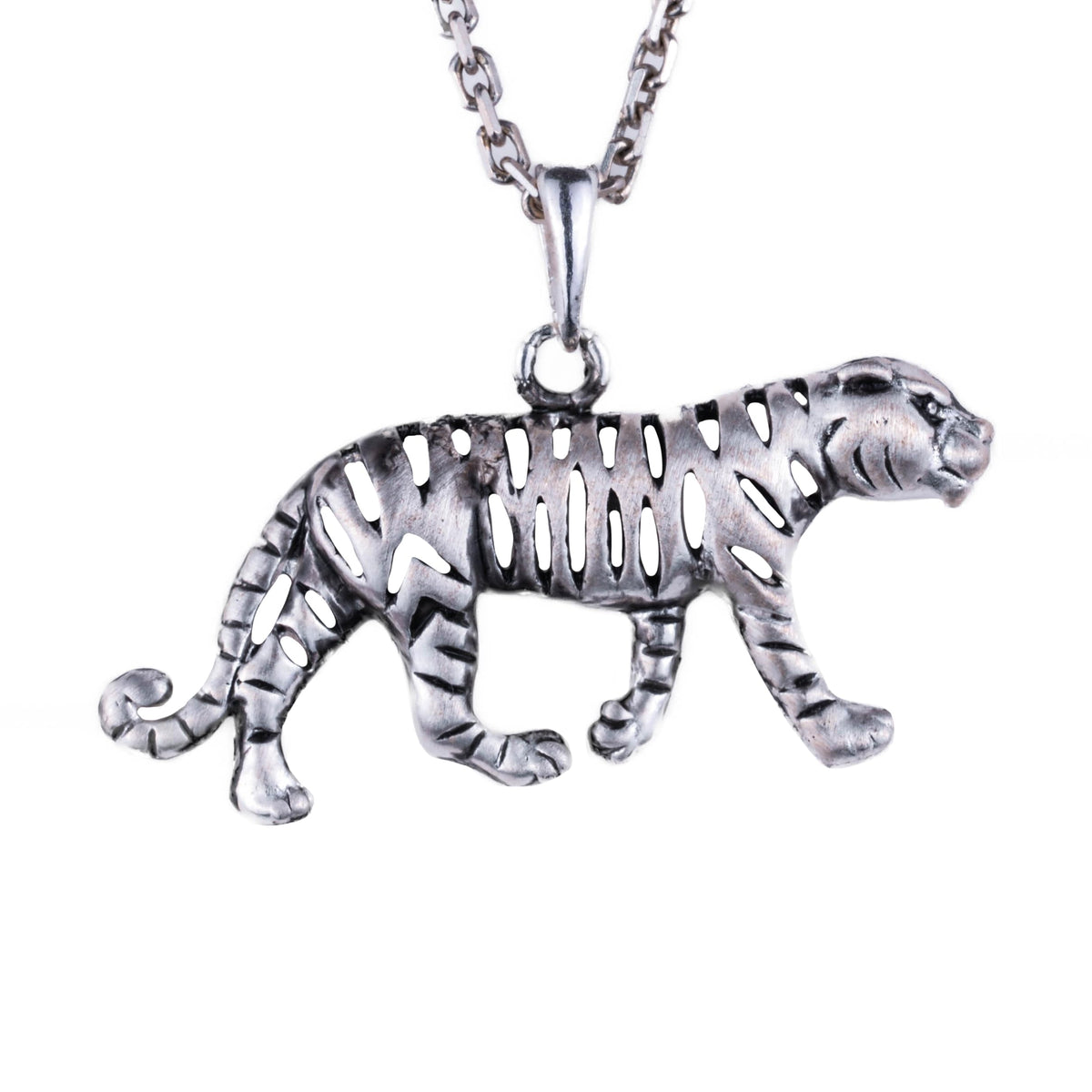 925 Sterling Silver Tiger Necklace