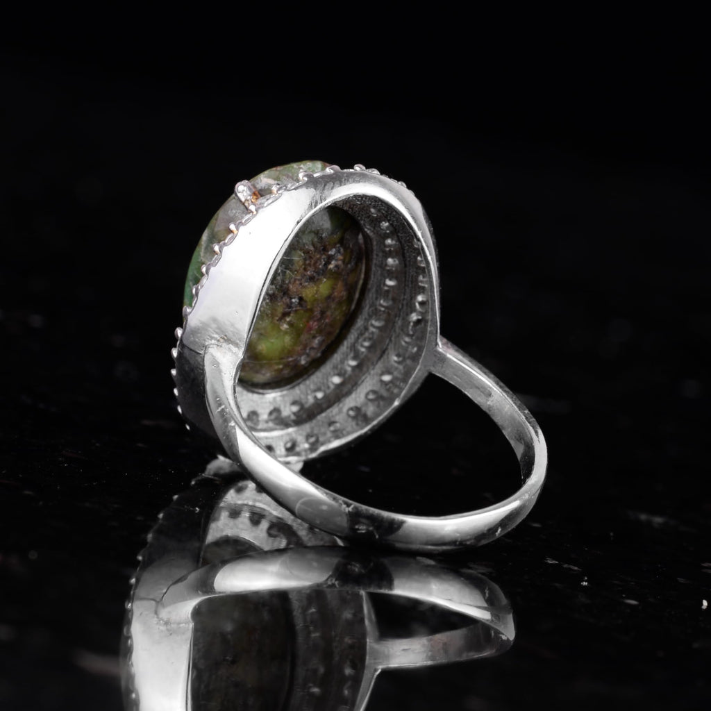 Arizona Turquoise Stone Women's Ring (Model-2) — 7