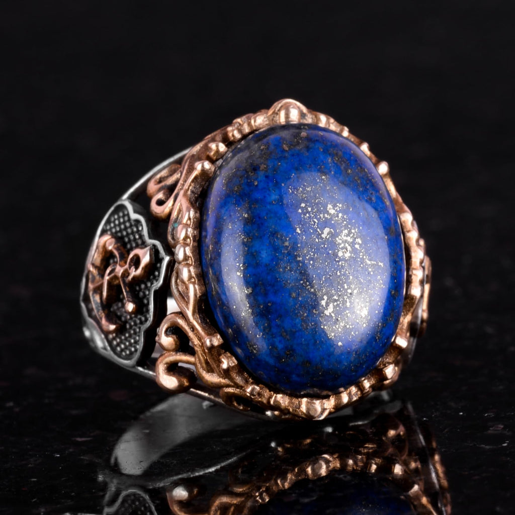 Handmade Lapis Lazuli Stone Ring - KAMBO — 7