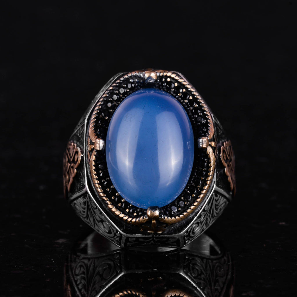 Chalcedony Stone Ring - 925 Sterling Silver Ring — 4