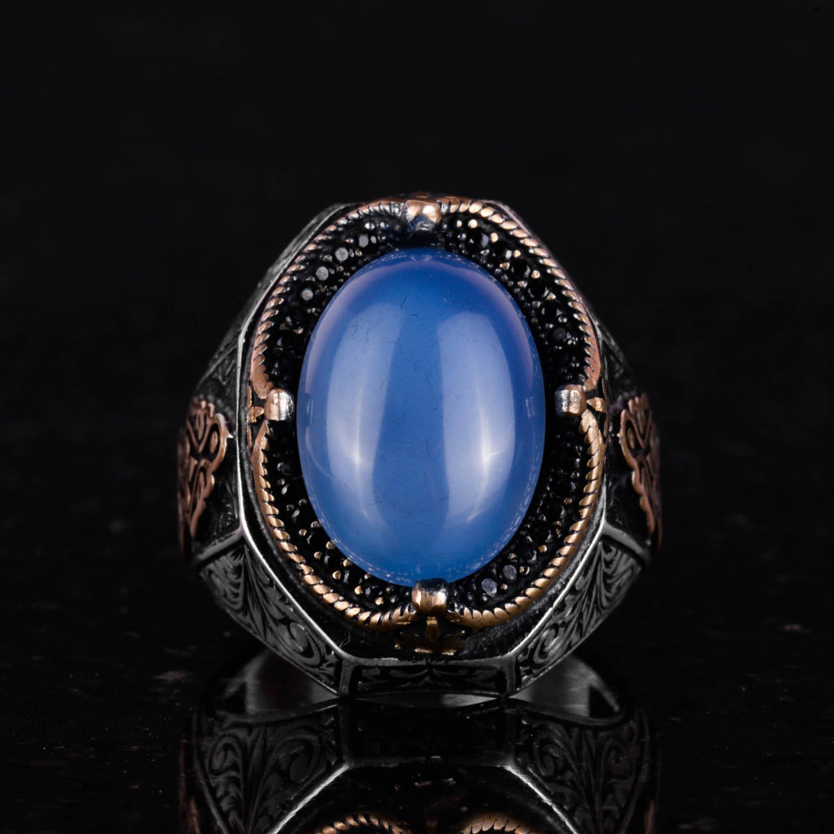 Chalcedony Stone Ring - 925 Sterling Silver Ring — 4
