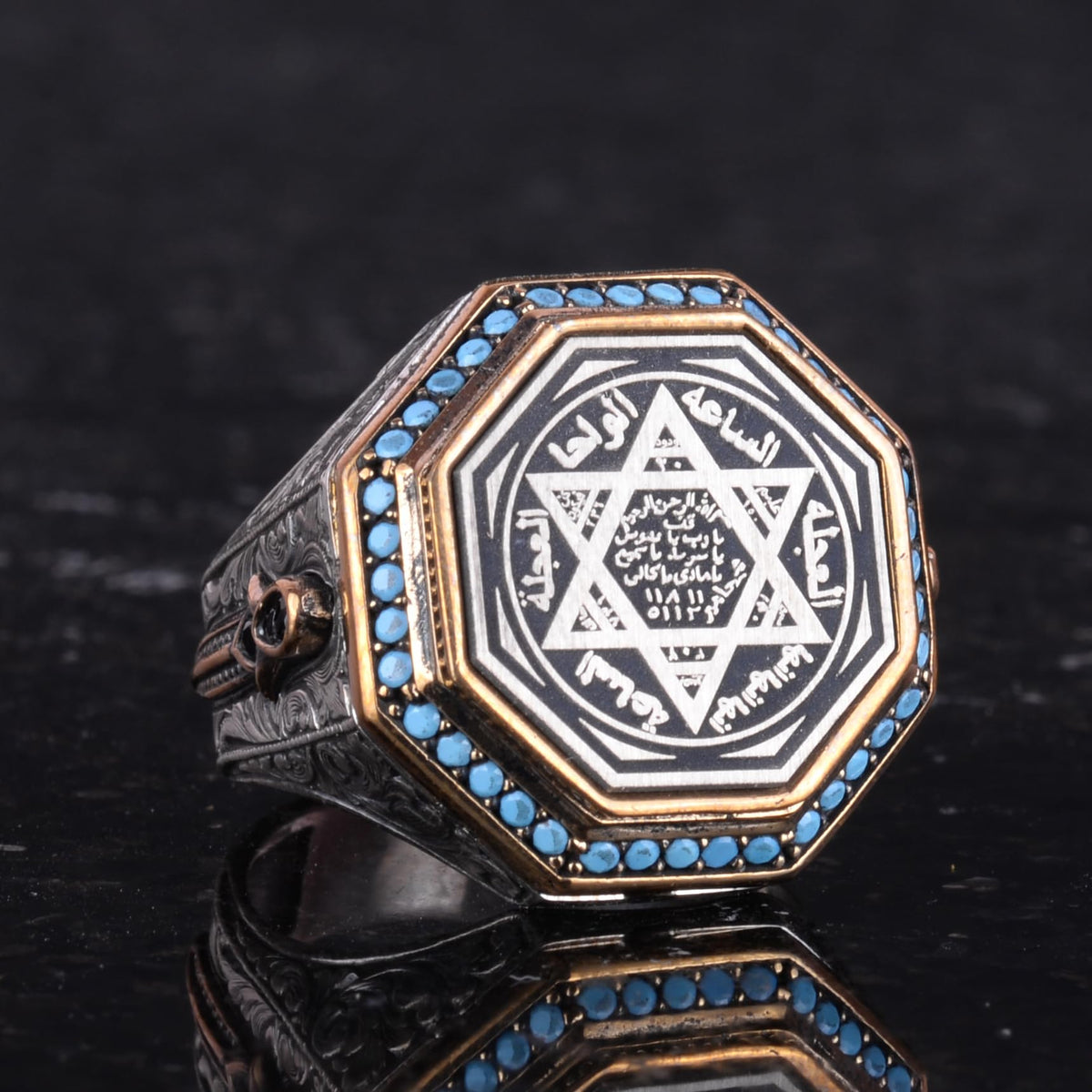 925 Sterling Silver Star of David Ring, Solomon Seal Men's Ring, Religious Ring (Customizable) — 5