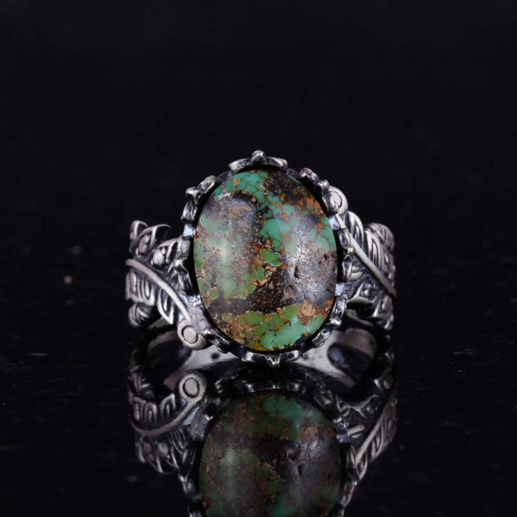 Natural Arizona Turquoise Stone Ring, 925 Sterling Silver Ring, Minimalist Handmade Ring (Model-3) — 4
