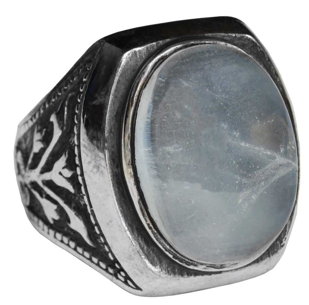 KAMBO Natural Moonstone Silver Men's Ring