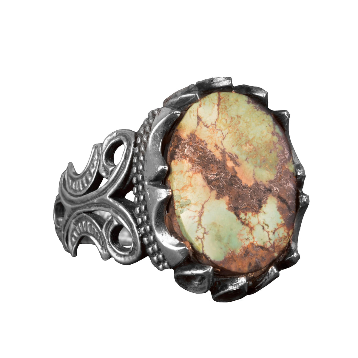 Natural Arizona Turquoise Stone Ring (Model-6)