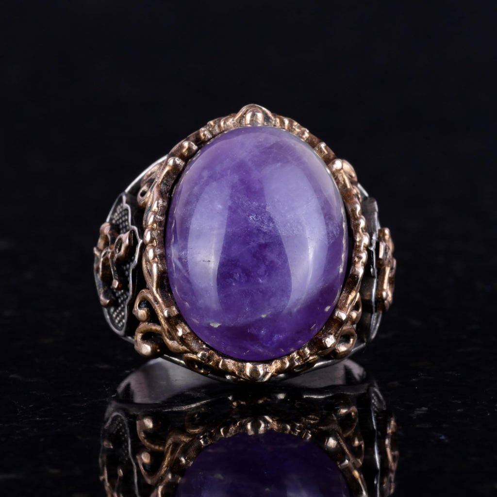 Natural Amethyst Stone Ring (Model-2) — 5