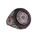 King Solomon Seal Silver Ring, 925 Sterling Silver, Star of David Ring