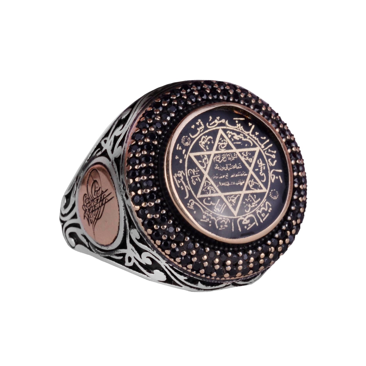King Solomon Seal Silver Ring, 925 Sterling Silver, Star of David Ring