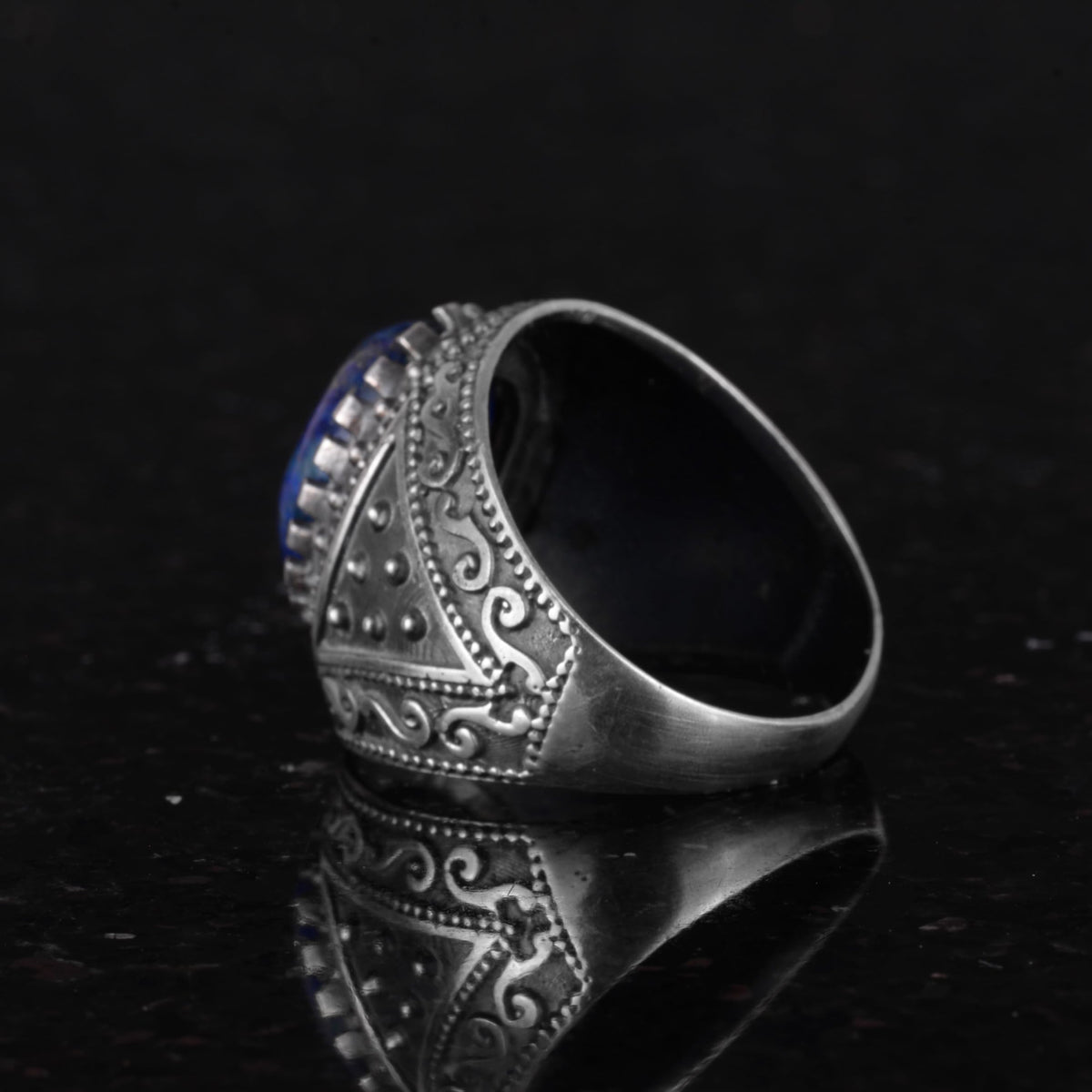 Natural Lapis Lazuli Stone Ring — 6