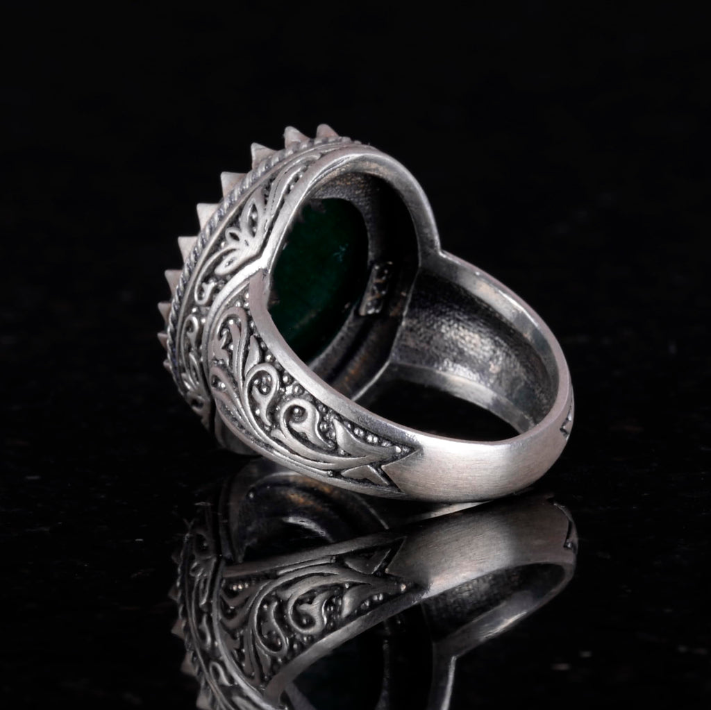 Natural Stone Ring - 925 Sterling Silver Ring (Model-4) — 4