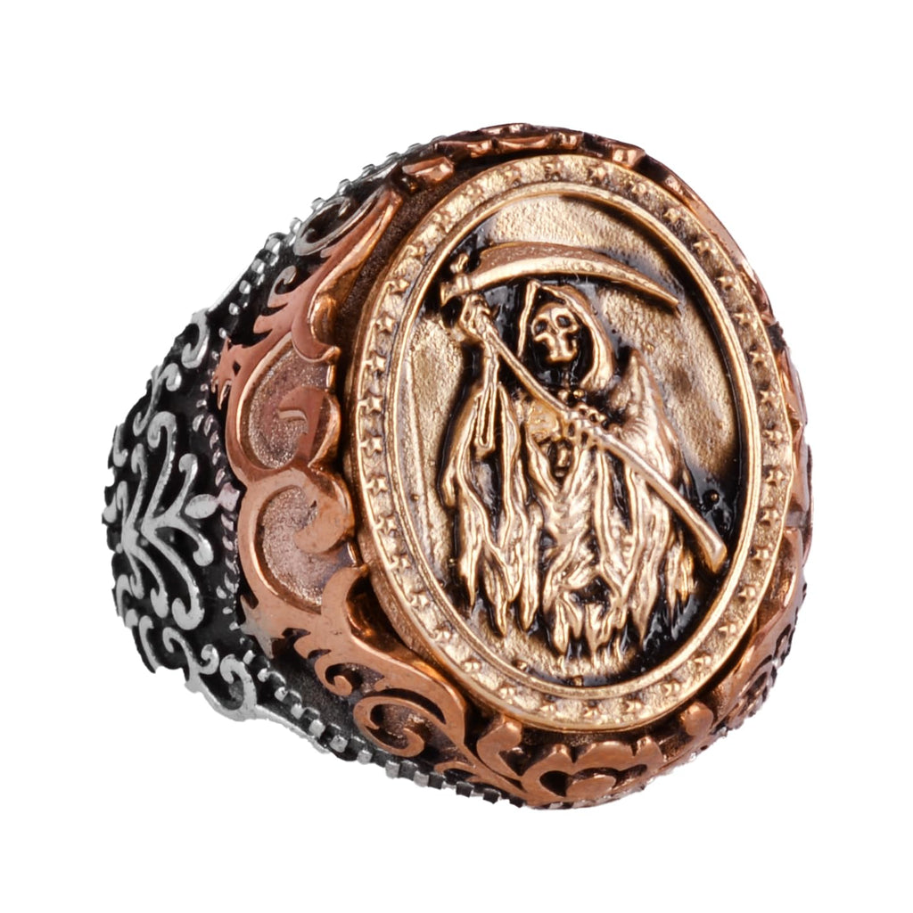 Death Angel Designed Men's Ring - Skull Ring - 925 Sterling Silver Men's Ring