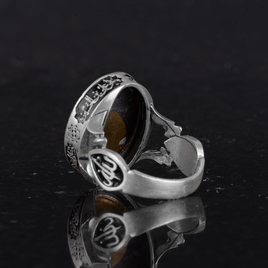 Natural Purple Sapphire Stone Men's Ring, Handmade 925 Sterling Silver Jewelry - Symbol of Wisdom, Protection, and Spirituality — 6