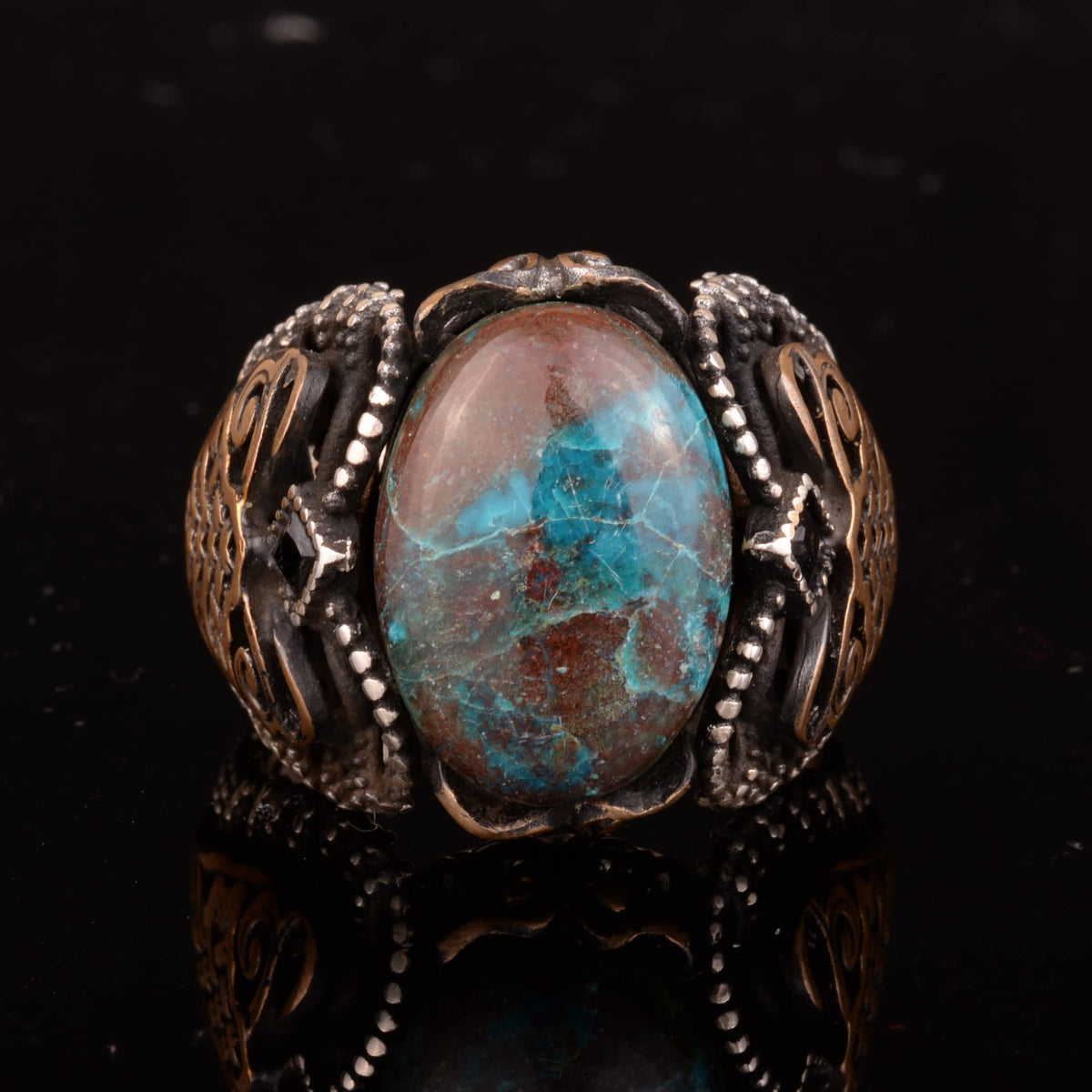 Green Turquoise Stone Ring (Model-2) — 5