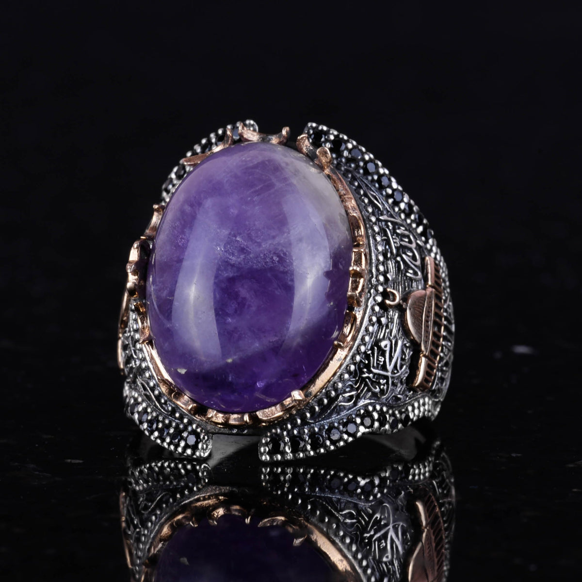 Natural Amethyst Stone Ring (Model-4) — 4