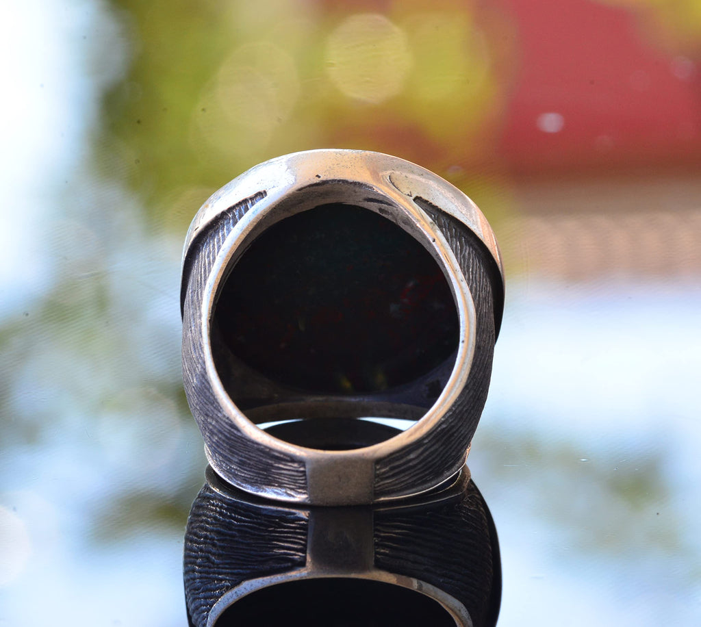 Natural Blood Stone Ring — 8