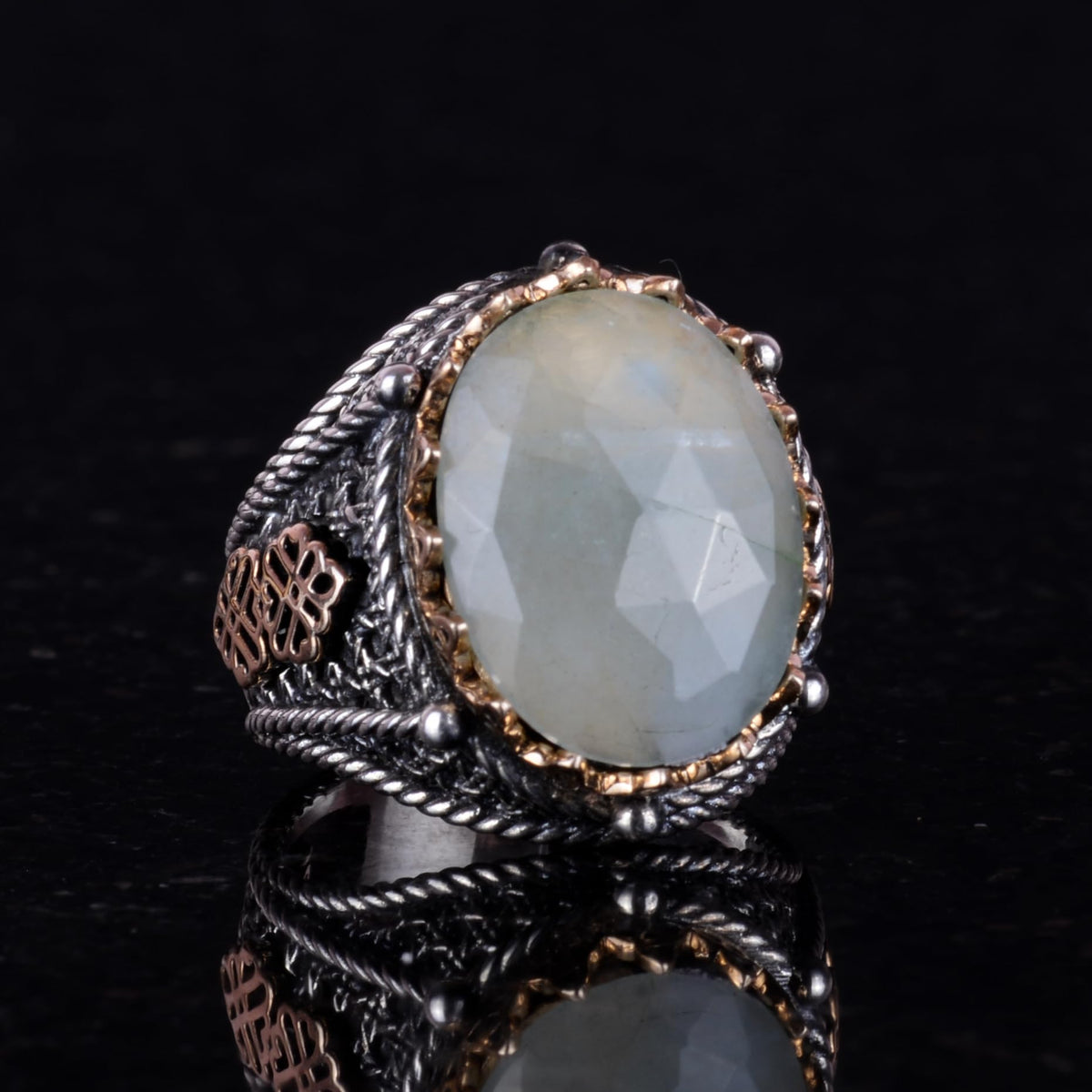 Natural Aquamarine Stone Ring (Model-2) — 4