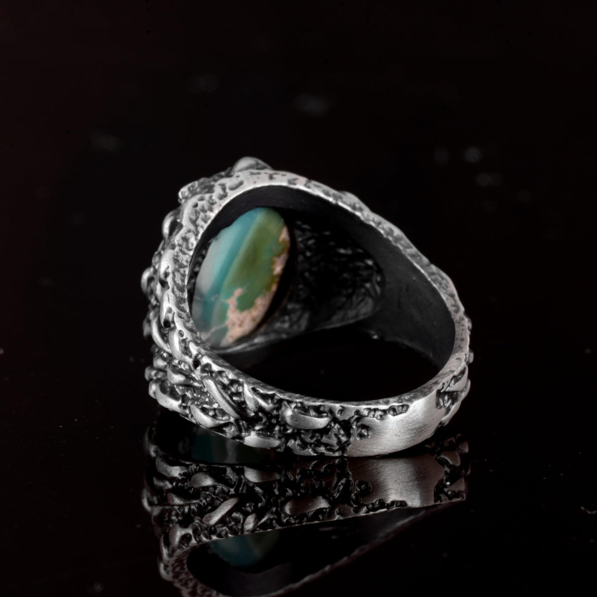 Natural Arizona Turquoise Stone Ring (Model-22) — 7