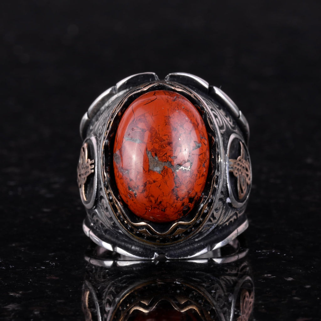 Ottoman Monogram Silver Ring — 3
