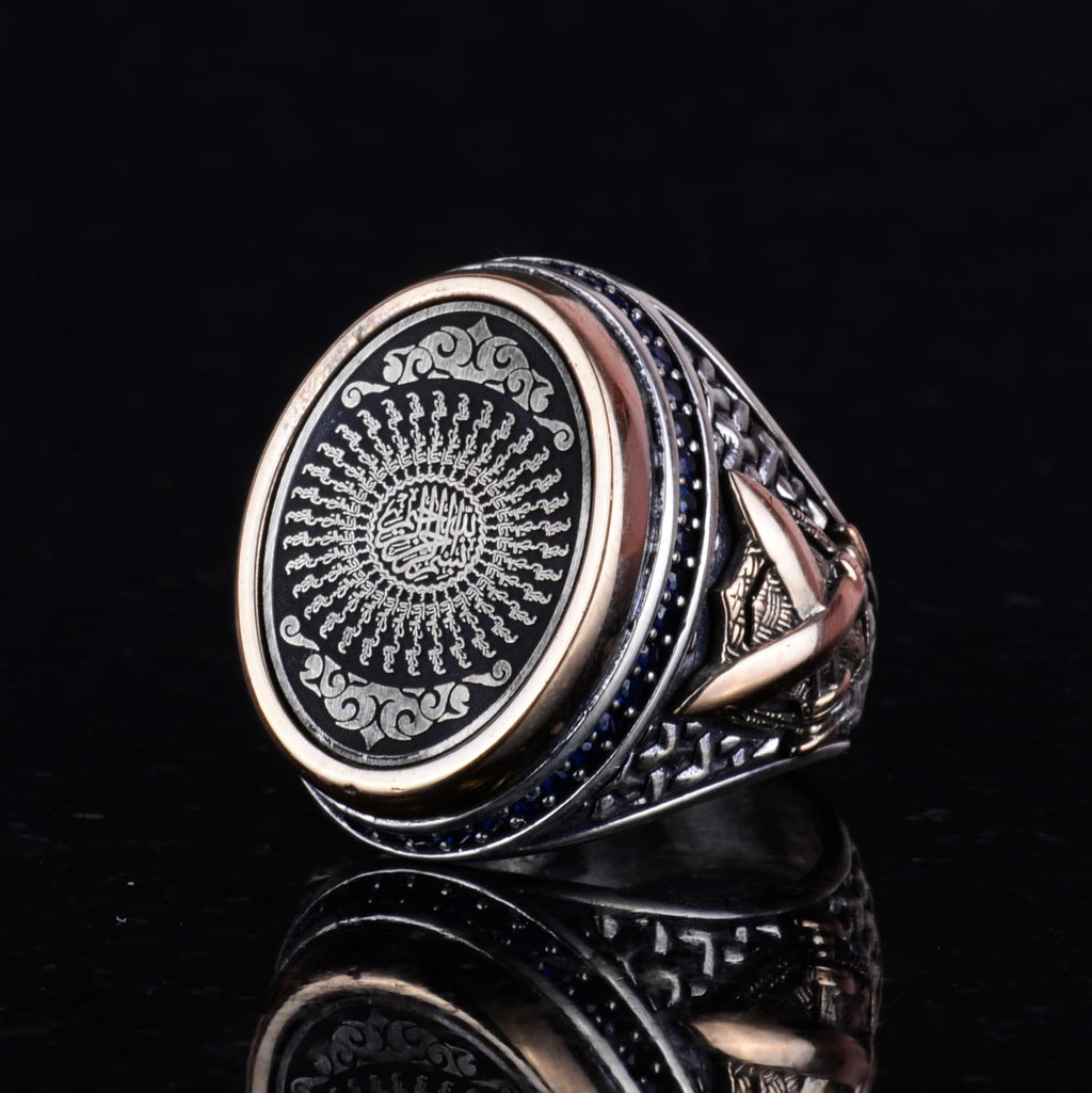 Handmade Islamic Ring, 925 Sterling Silver Men's Ring — 5