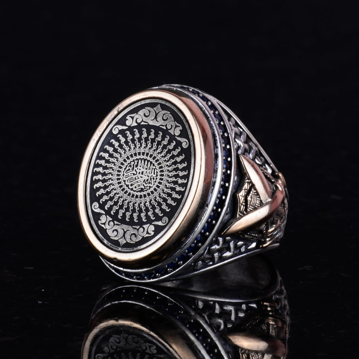 Handmade Islamic Ring, 925 Sterling Silver Men's Ring — 5