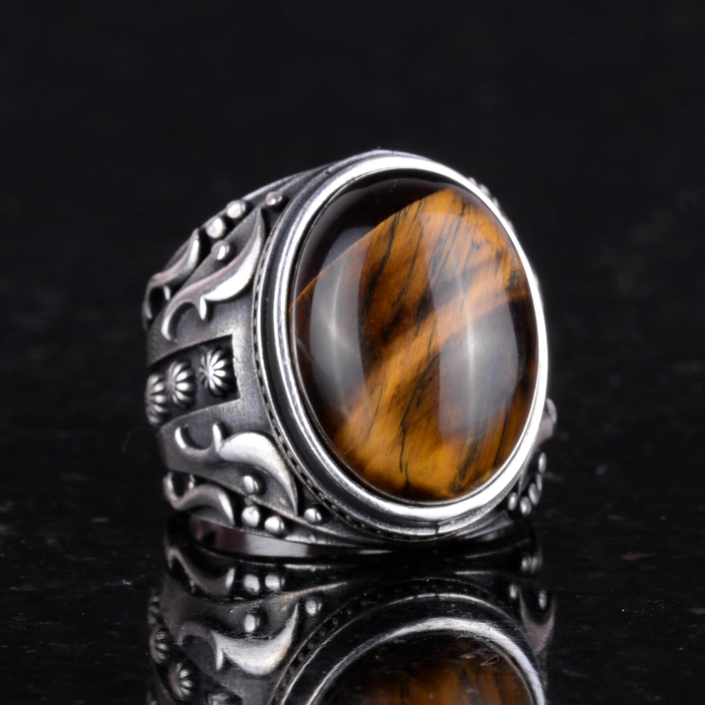 Handmade Tiger Eye Stone Ring — 3