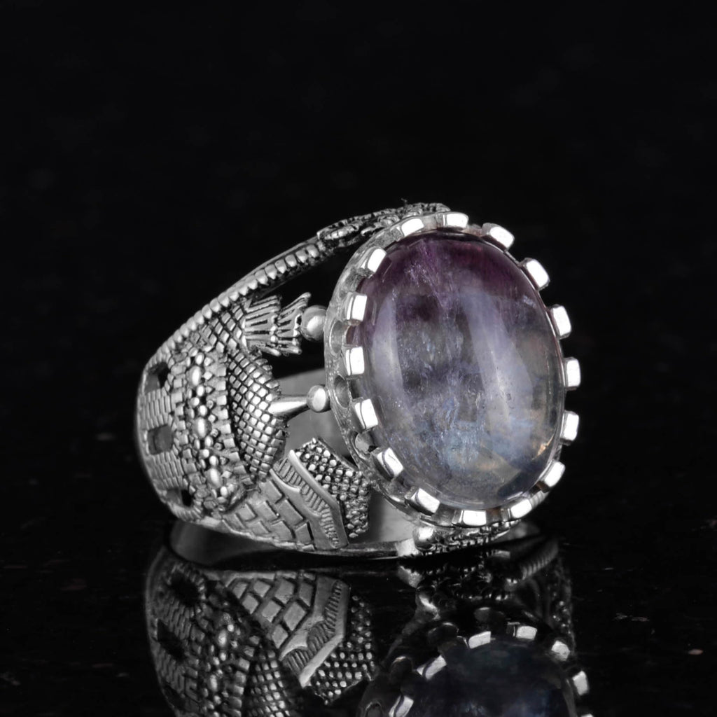 Natural Fluorite Stone Ring (Model-2) — 4