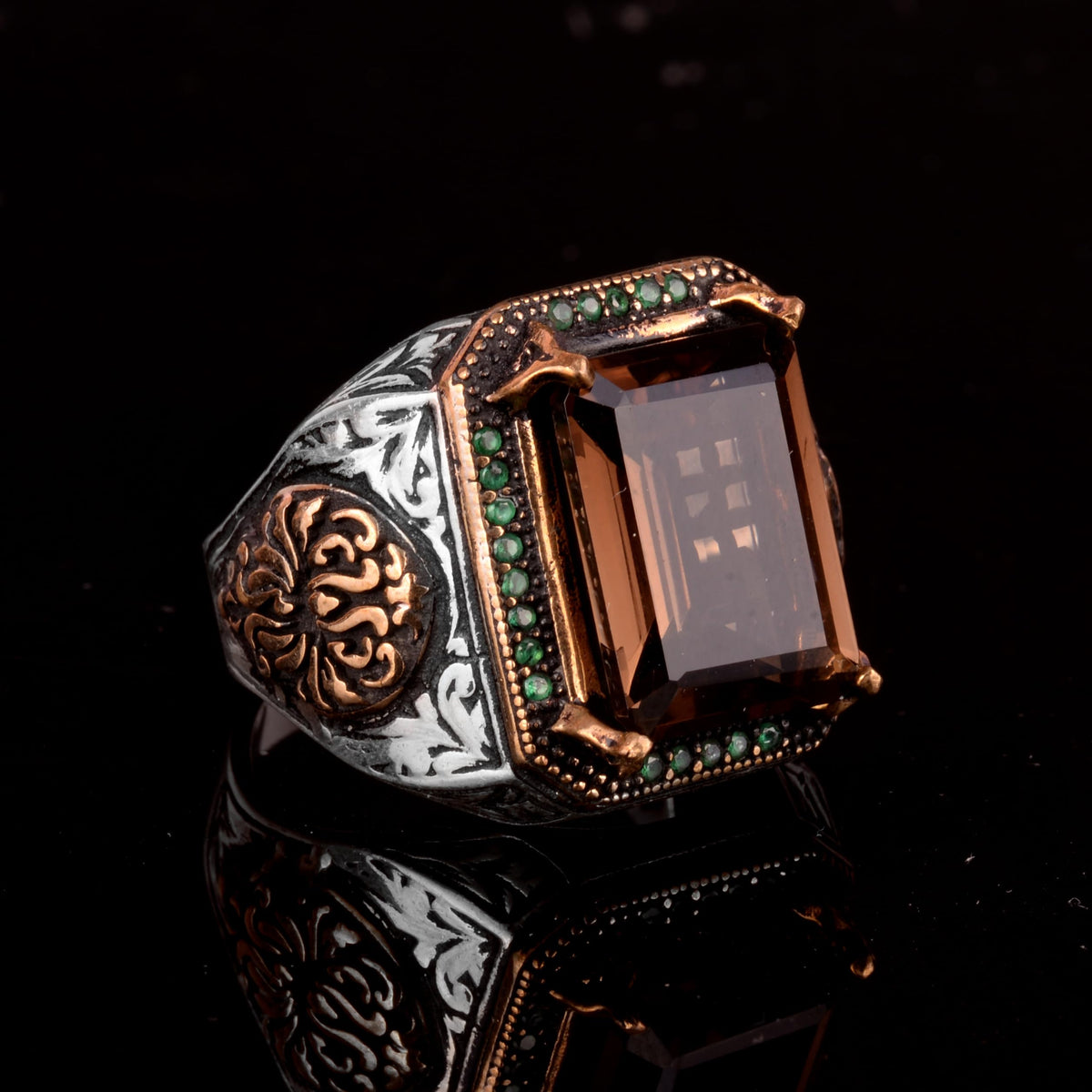 Natural Smoky Quartz Stone Ring — 4