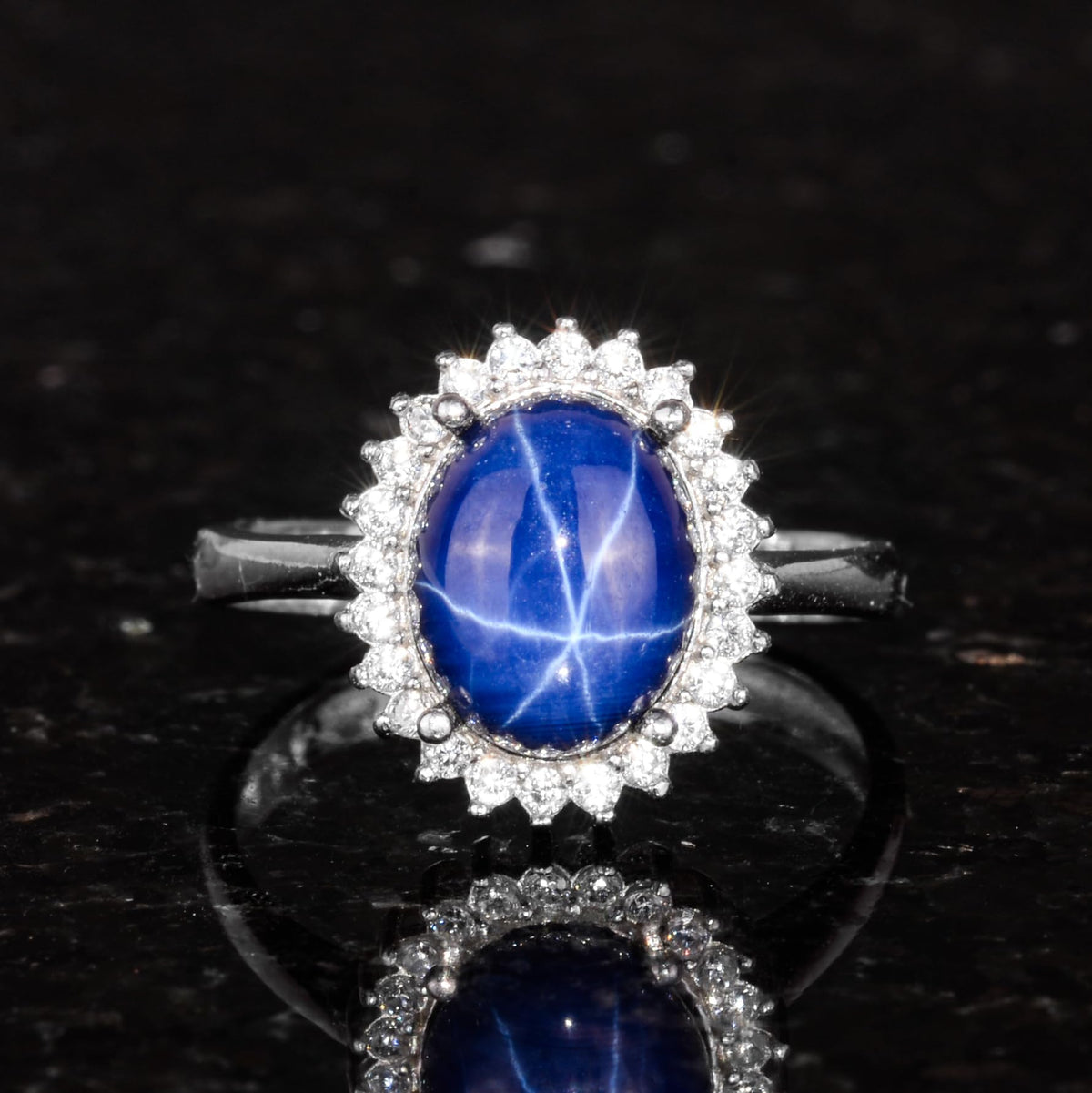 Silver Women's Ring with Real Natural Stone - Elegant Design — 4