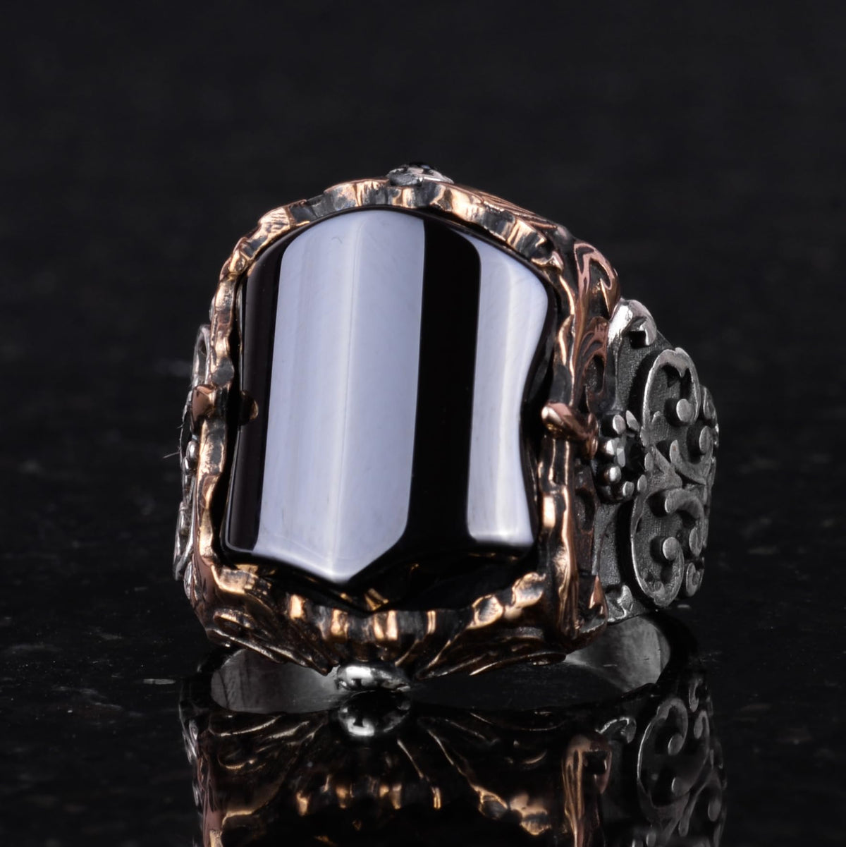 Handcrafted 925 Sterling Silver Men's Ring - Unique Design — 6