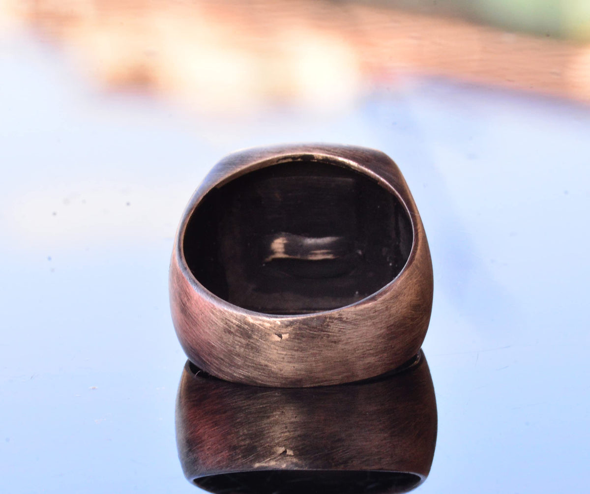 Handmade 925 Sterling Silver Men's Ring with Lucifer Emblem — 8