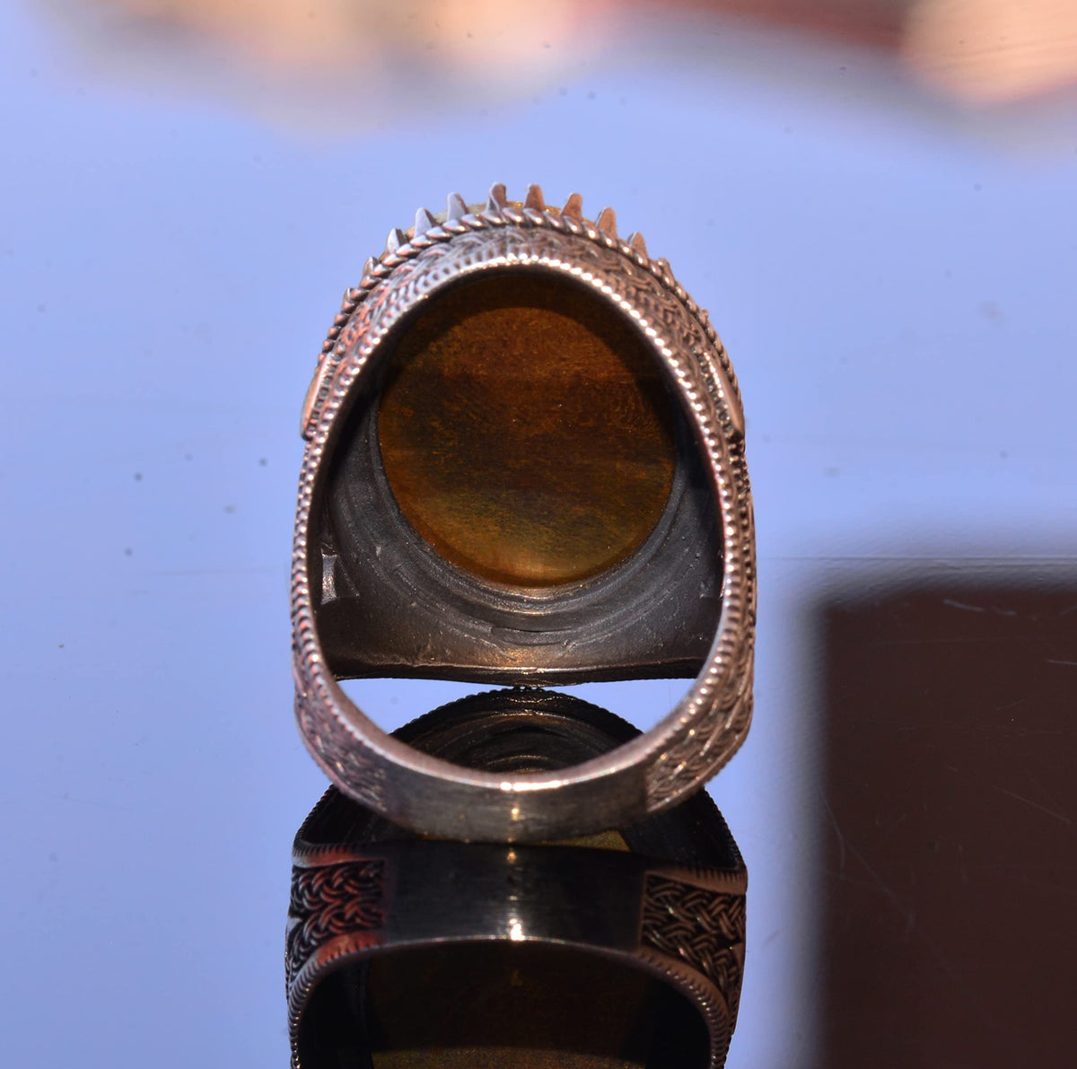 92.5 Carat Silver Ottoman Seal Ring - Islamic Men's Ring — 7